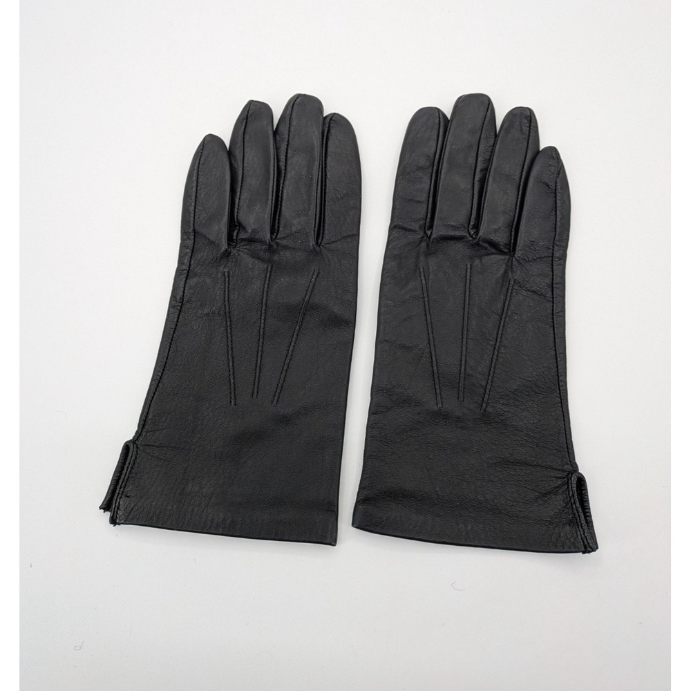 YISEVEN Leather Gloves Black Women's Size 7.5